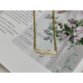 ShangJie wholesale stainless steel 3mm Cuba chain necklace ancient English letter necklace individual name custom name necklace